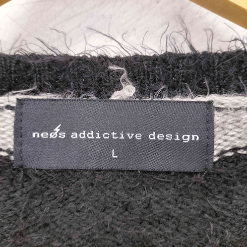 ネオス NEOS ADDICTIVE DESIGN ボーダーアクリルニット メンズ import:L